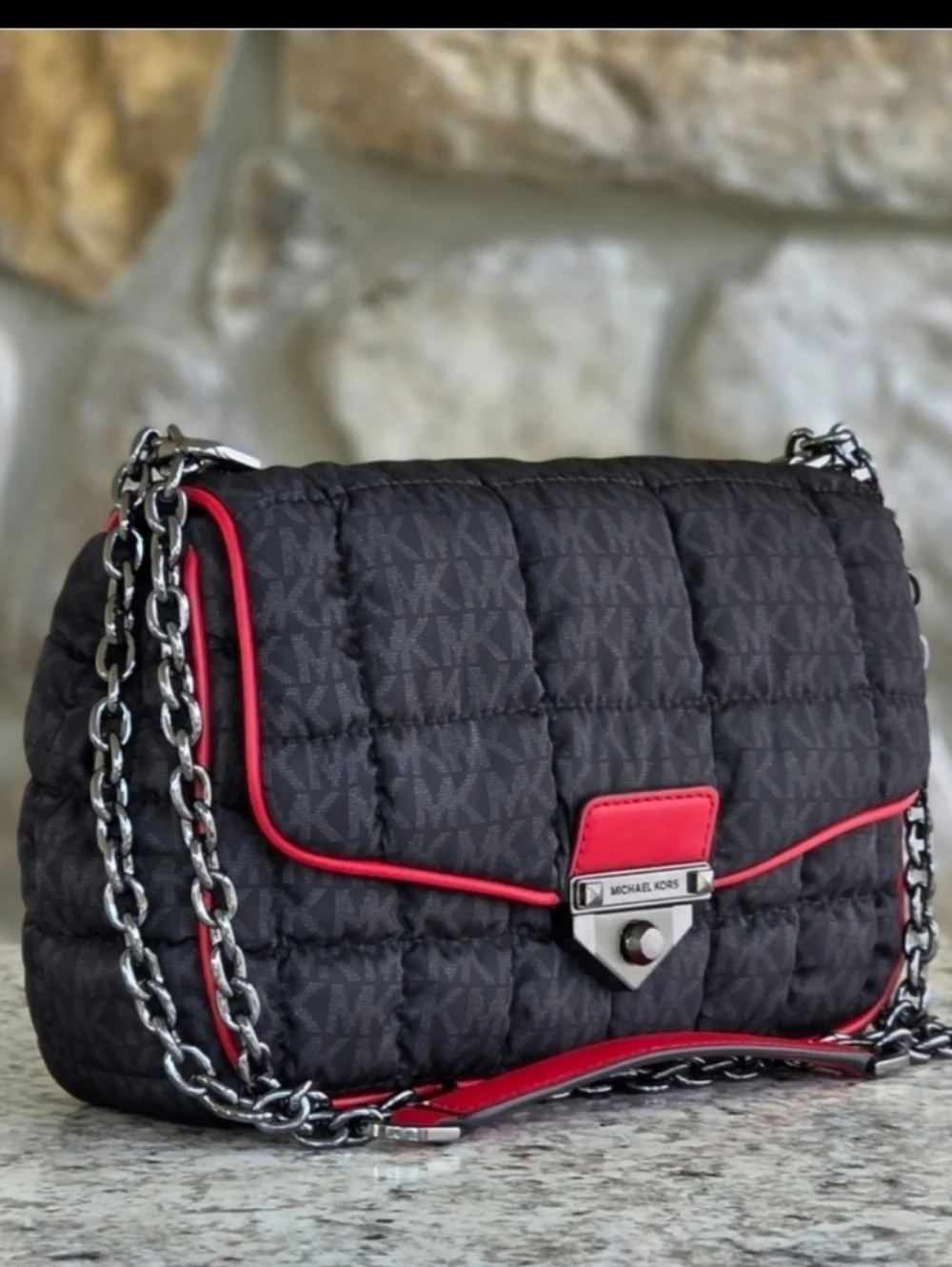 Michael Kors Soho 100% Quilted Nylon Shoulder/Crossbody Bag